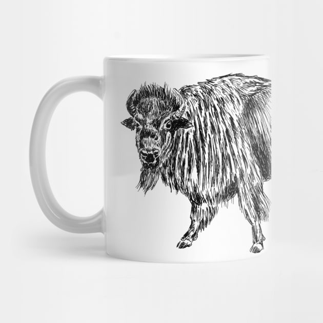 American Bison Print by rachelsfinelines